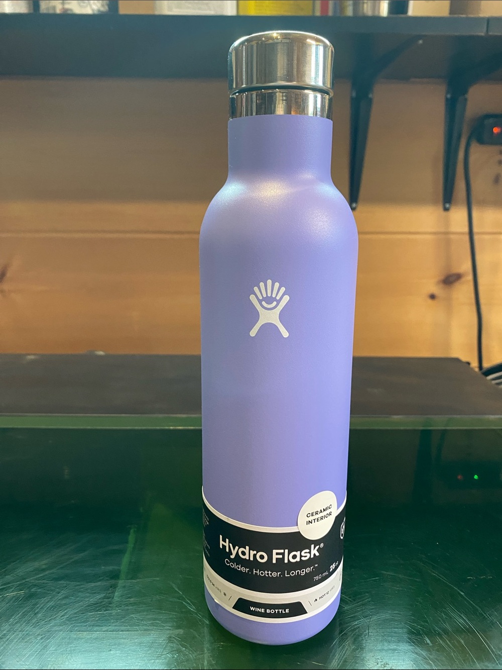 Hydro Flask 25 oz Ceramic Lavender-Colored Insulated Wine Bottle
